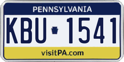 PA license plate KBU1541