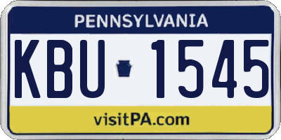 PA license plate KBU1545