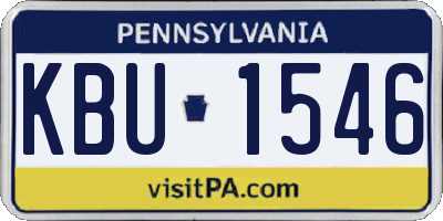 PA license plate KBU1546