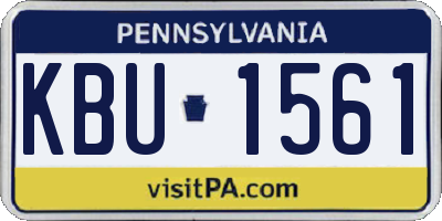 PA license plate KBU1561