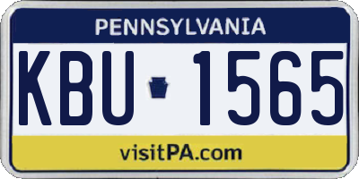 PA license plate KBU1565