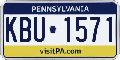 PA license plate KBU1571