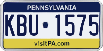 PA license plate KBU1575