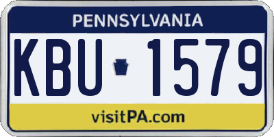 PA license plate KBU1579