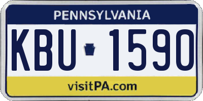 PA license plate KBU1590
