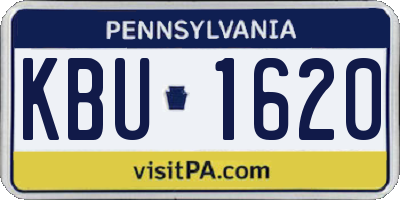 PA license plate KBU1620