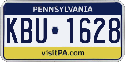 PA license plate KBU1628