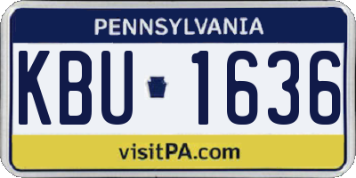 PA license plate KBU1636