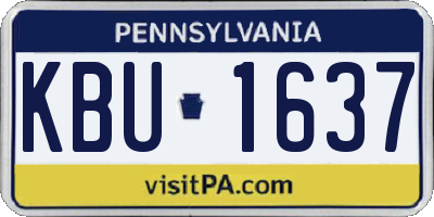 PA license plate KBU1637