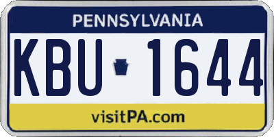 PA license plate KBU1644