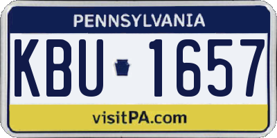 PA license plate KBU1657