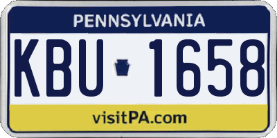 PA license plate KBU1658