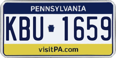 PA license plate KBU1659