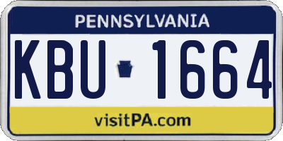 PA license plate KBU1664