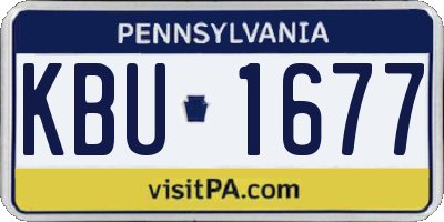 PA license plate KBU1677