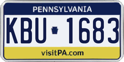 PA license plate KBU1683