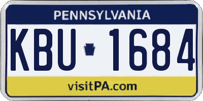 PA license plate KBU1684