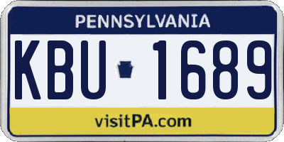 PA license plate KBU1689