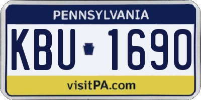 PA license plate KBU1690
