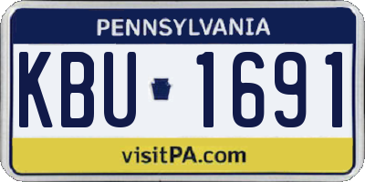 PA license plate KBU1691