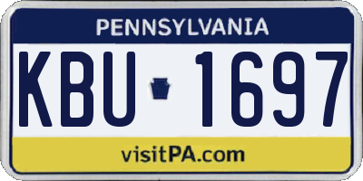 PA license plate KBU1697