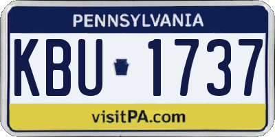 PA license plate KBU1737