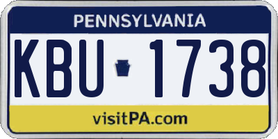 PA license plate KBU1738
