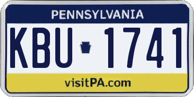 PA license plate KBU1741