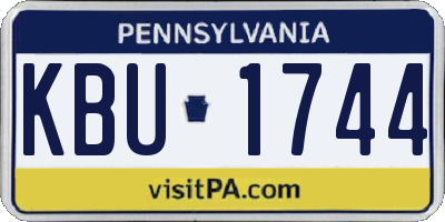 PA license plate KBU1744