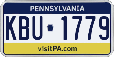 PA license plate KBU1779