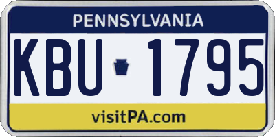 PA license plate KBU1795