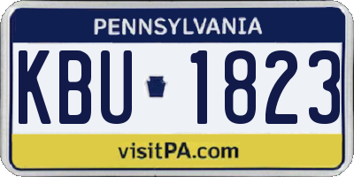 PA license plate KBU1823