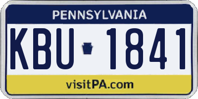 PA license plate KBU1841