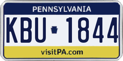 PA license plate KBU1844