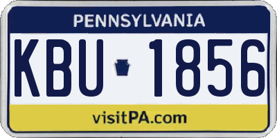 PA license plate KBU1856