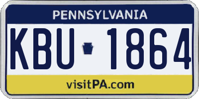 PA license plate KBU1864