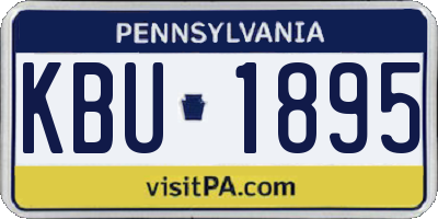 PA license plate KBU1895