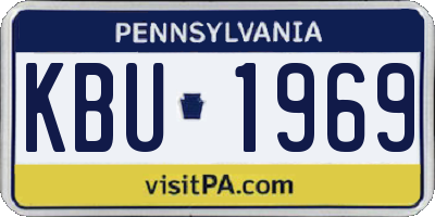 PA license plate KBU1969