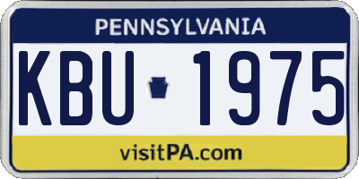PA license plate KBU1975
