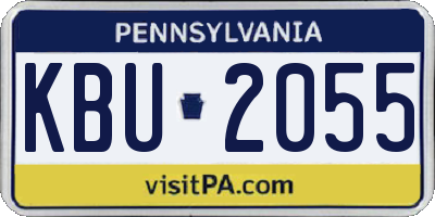 PA license plate KBU2055