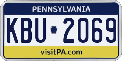 PA license plate KBU2069
