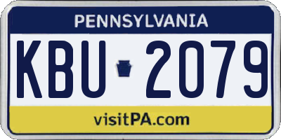PA license plate KBU2079