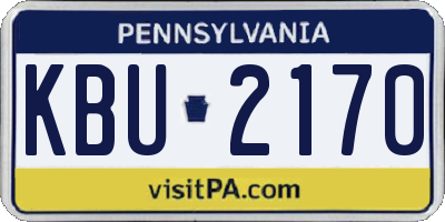 PA license plate KBU2170