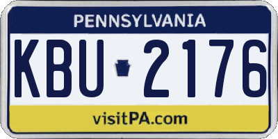 PA license plate KBU2176