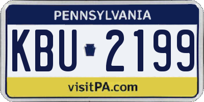 PA license plate KBU2199
