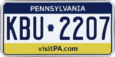 PA license plate KBU2207