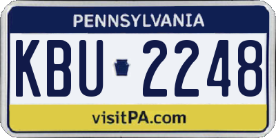 PA license plate KBU2248