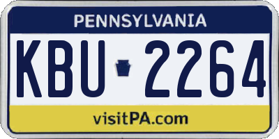 PA license plate KBU2264