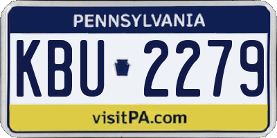 PA license plate KBU2279
