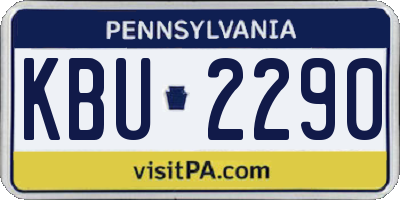 PA license plate KBU2290